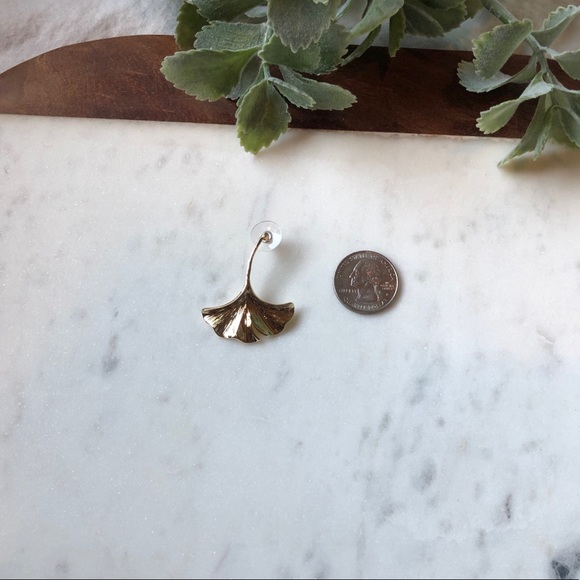 The Lana - Gold Textured Drop Earring - Picture 4 of 4